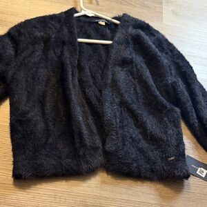 Tommy Hilfiger fuzzy black cardigan